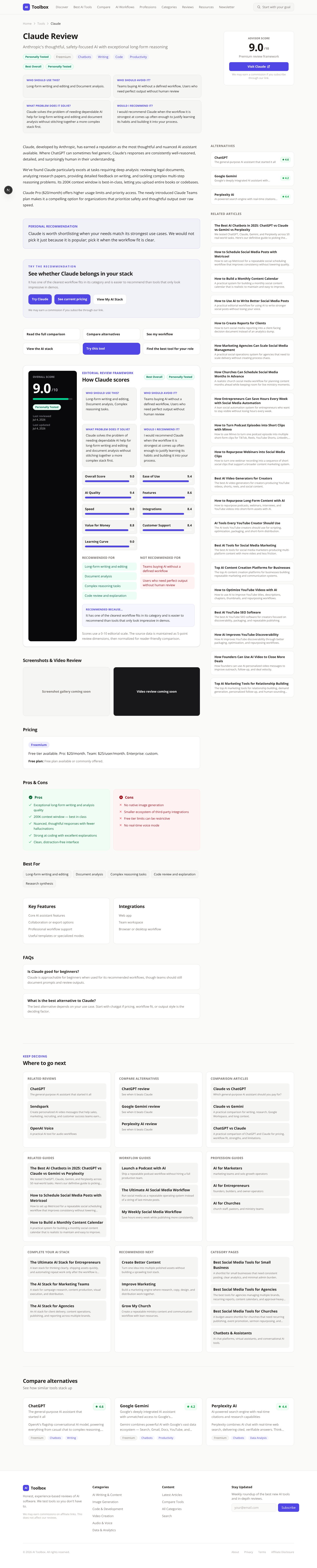 Claude review page screenshot